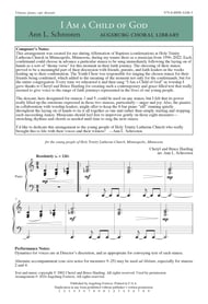 I Am a Child of God Unison choral sheet music cover Thumbnail